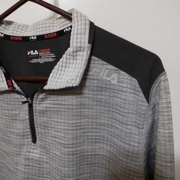 Fila Sport Mens XL 1/4 Zip Long Sleeve Polo, Pullover - Picture 5 of 7